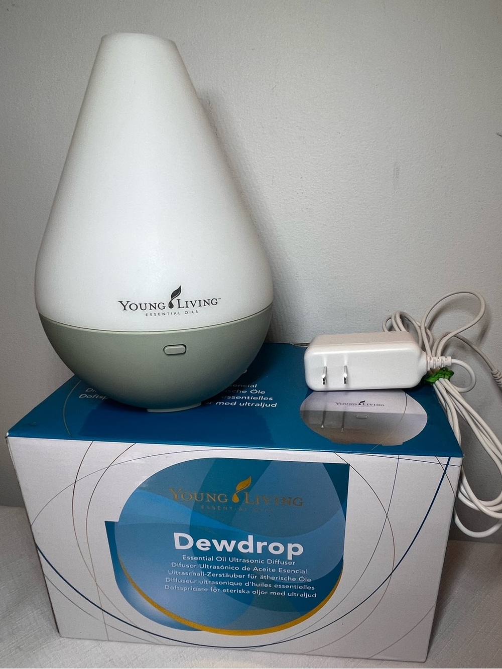 Young Living Dewdrop Diffuser - Teal & Gold Accents